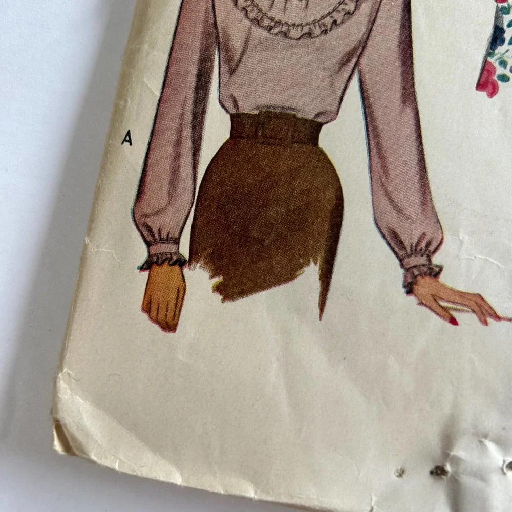 McCalls‎ Vintage 1940's Pattern #6058 Women's Ruffle Blouse Size 16
